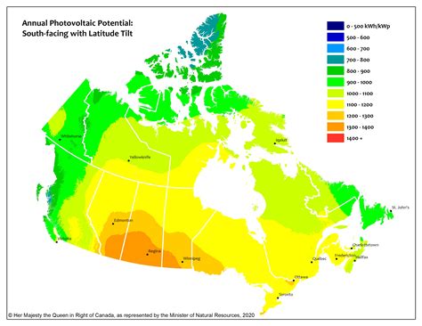 Photovoltaic potential and solar resource maps of Canada - Natural Resources Canada