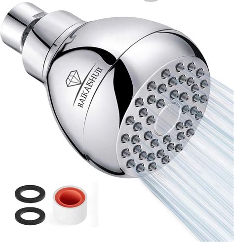 1.8 GPM High Pressure Shower Head 3 Inches Showerhead Chrome with ...