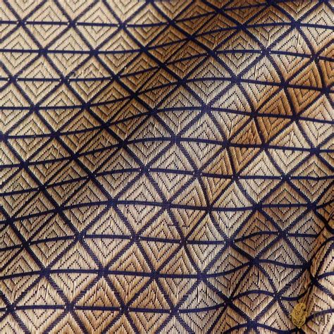 Navy Blue Pure Katan Silk Banarasi Handloom Fabric - Tilfi
