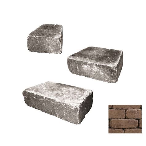 Belgard 4-in H x 12-in L x 8-in D Sandstone Concrete Retaining Wall ...