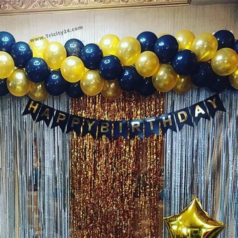 Happy Birthday Golden & Black Theme Decoration (P86). – Tricity 24