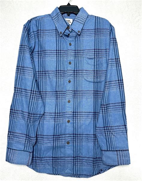Lands End x Blake Shelton Flannel Shirt Mens Large Bl… - Gem