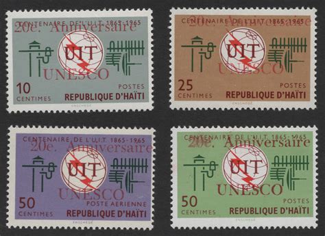 SCG386 - Haiti 1965 UIT Centenary and UNESCO Anniversary Stamp Set ...