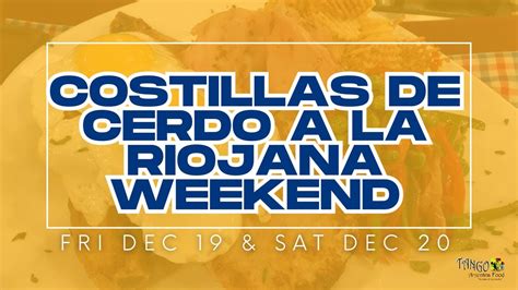 Costillas de Cerdo a la Riojana Weekend at TANGO, 2418 West Clay, St ...