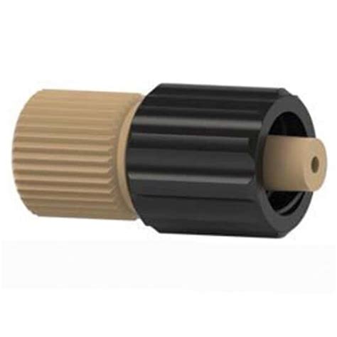 Idex Threaded Luer Adapter, Natural/Black PEEK, 0.050" Bore, Male Luer ...