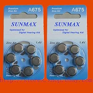 Shoppy shop 12x Hearing Aid A675 675A ZA675 675 PR44 Battery : Amazon ...