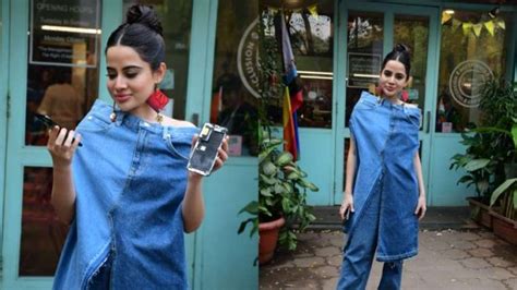 Urfi javed denim on denim look new dress made of jeans urfi javed weird ...