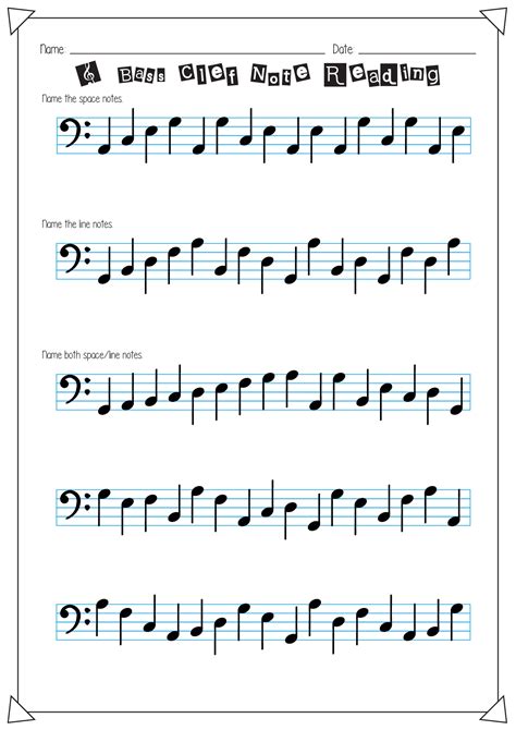 Image result for Note Reading Practice for Bass