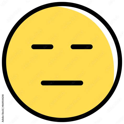 Blank expression face emoji, vector illustration isolated on a ...
