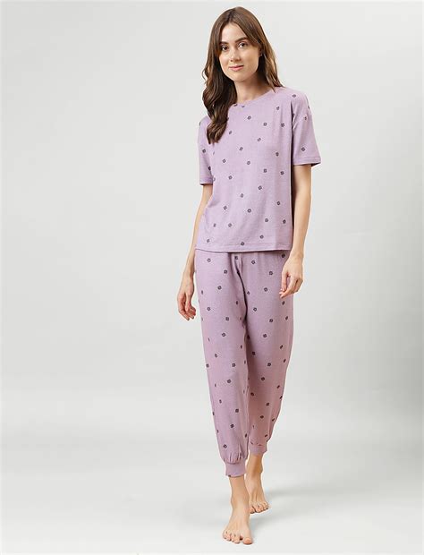 Buy 2 Pc Printed Pyjama Set at Marks & Spencer