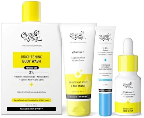 Chemist at Play 30x Vitamin C Face Wash, Brightening Body Wash, 10% ...