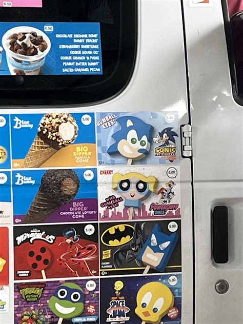 Ice Cream Truck Menu Blue Bunny