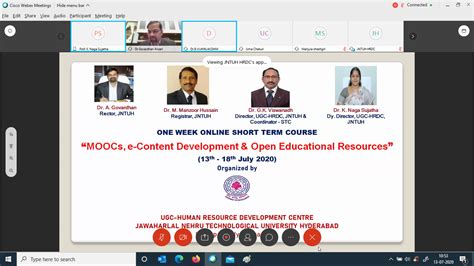 JNTUH - UGC-MALAVIYA MISSION TEACHER TRAINING CENTRE (UGC-MMTTC)