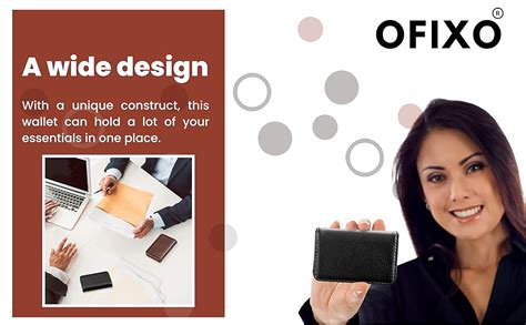 OFIXO Brown Business Luxury PU Leather Wallet Credit Cards ID Case ...