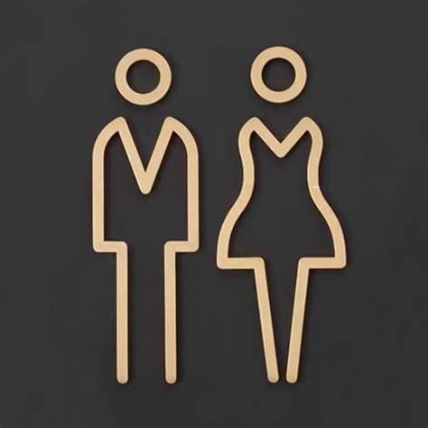 Ecyc Ltd 1 Set Men And Women Restroom Signs Brass | Desertcart INDIA