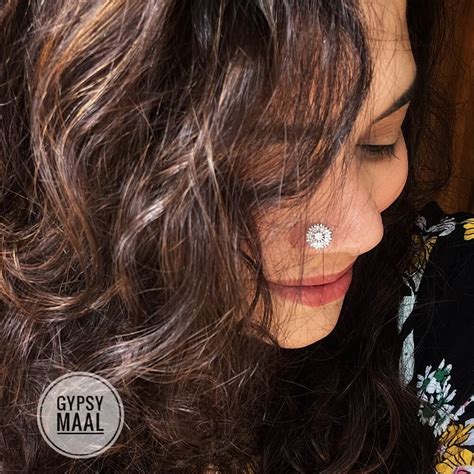 Zircon Dandelion Nose Pin – Gypsy Maal