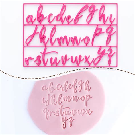 Buy Cursive Alphabets/Letters and Numbers Cookie and Fondant Stamp ...