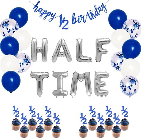 Half Birthday Decorations Blue for Boys Half Year India | Ubuy
