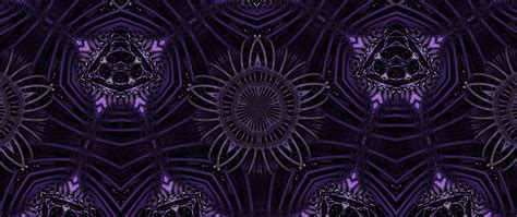 Download wallpaper 2560x1080 pattern, flower, purple, abstraction dual ...
