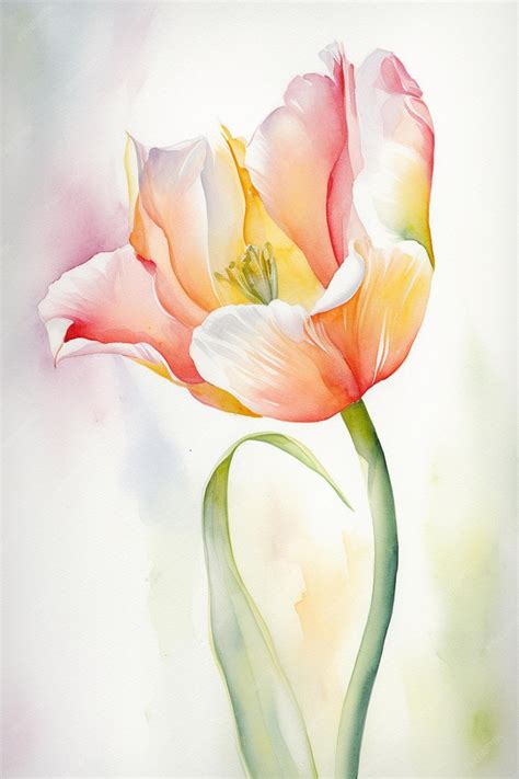 Tulips Watercolor Painting