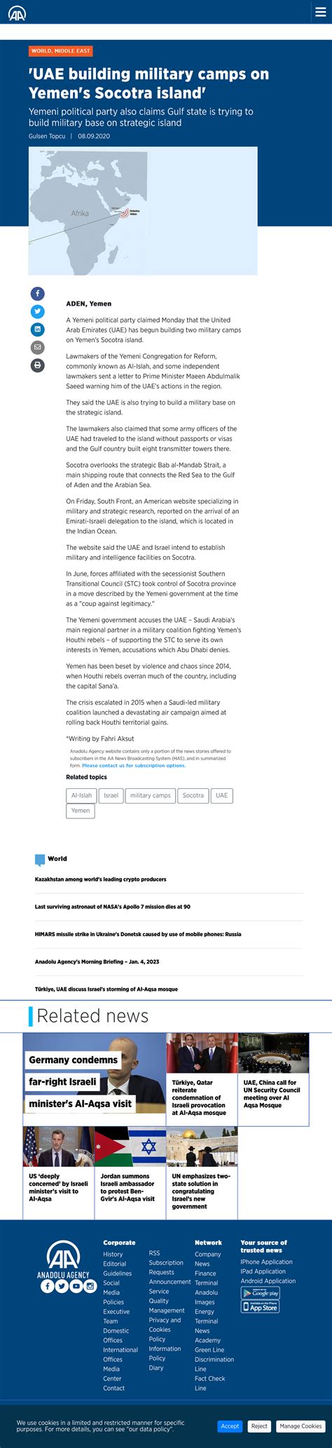 'UAE building military camps on Yemen's Socotra island' - WORLDWORLD ...