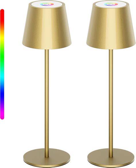 Aipsun Cordless Table Lamp 2 Pack Modern LED Rechargeable Battery ...