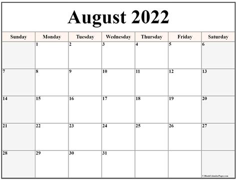 August Printable Calendar 2022 - Google Calendar Tips