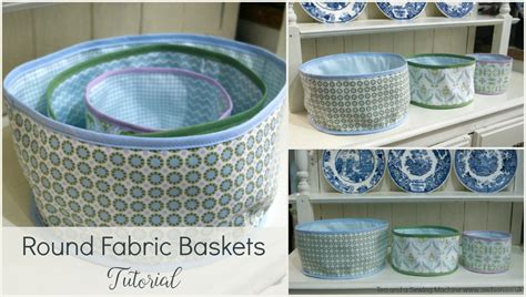 Image result for Round Fabric Baskets Tutorial