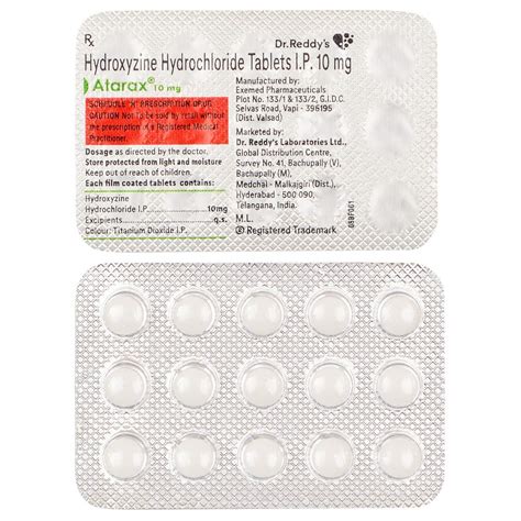 Atarax 10mg - Strip of 15 Tablets : Amazon.in: Health & Personal Care