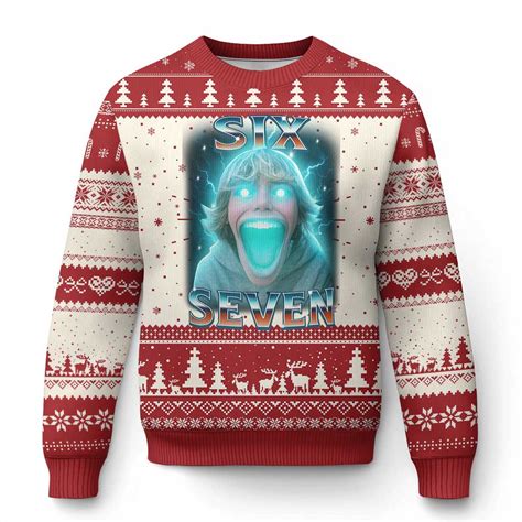 Funny Six Seven The Mason 67 Kid Gen Alpha Meme Knit Sweatshirt TS11 ...