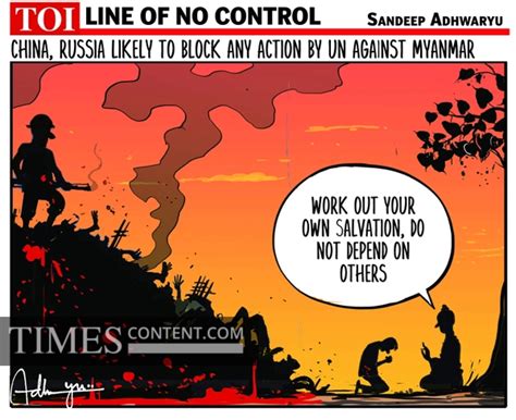 Myanmar Times of India Cartoon TOI LINE OF NO CONTROL