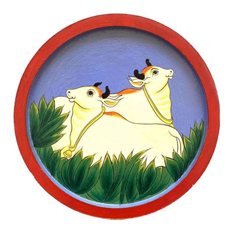 Handpainted Wall Plate with Pichwai art – Sumaavi