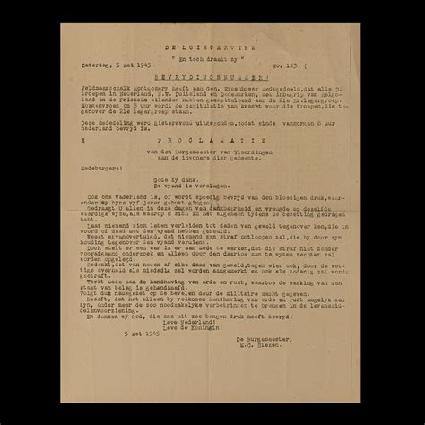 De Luistervink 5 Mei 1945 – Dutch World War 2 Collector