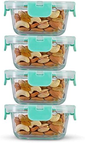 Allo Food Safe Glass Containers With Lids With Break Free Lock,Oven ...