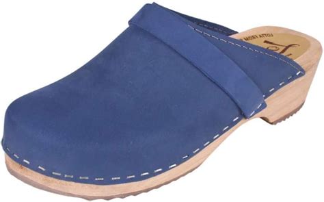 Lotta From Stockholm Swedish Classic Clogs in Lazuli Blue Leather India ...
