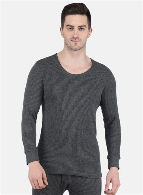 Buy Men Grey Solid Thermal Vest Online in India - Monte Carlo