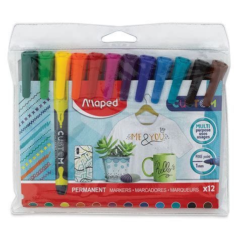 Maped Custom Permanent Markers - Assorted Colors, Set of 12 | Michaels