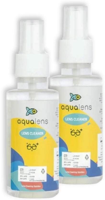 Aqualens Spectacles Lens Cleaner 100ML (Pack of 2 bottles) Lens Cleaner ...