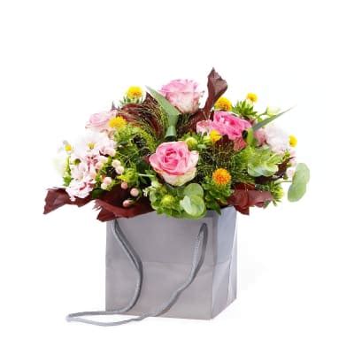 Arrangement Of Roses And Tender Eustomas: Order Flowers Online ...