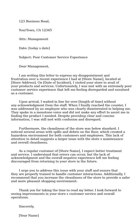 2 Examples of Sample Letter Of Complaint To Management