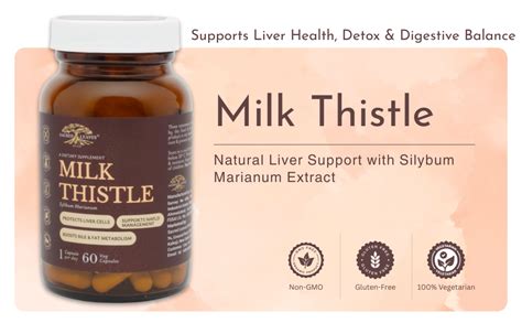 SACRED LEAVES Milk Thistle 300mg | Liver Supplements for Liver Detox ...