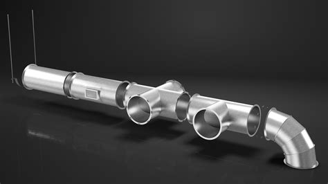 3D model Ventilation Shaft Pipe System Components | 3D Molier International