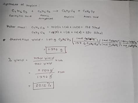 Molecular Mass Of Aspirin