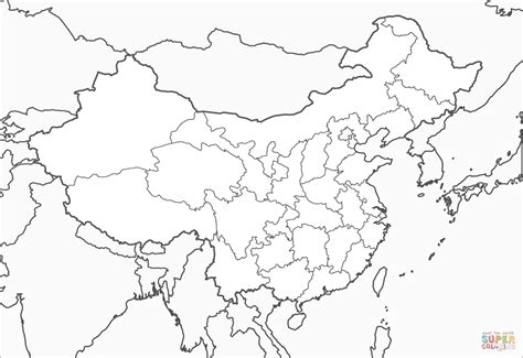 Map Of China For Kids To Color