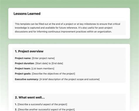 Image result for Lessons Learned Process Template