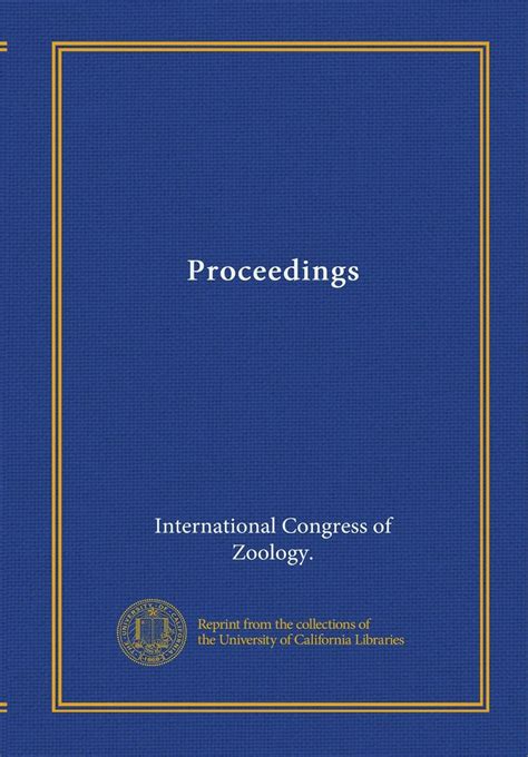 Proceedings : International Congress of Zoology., .: Amazon.in: Books