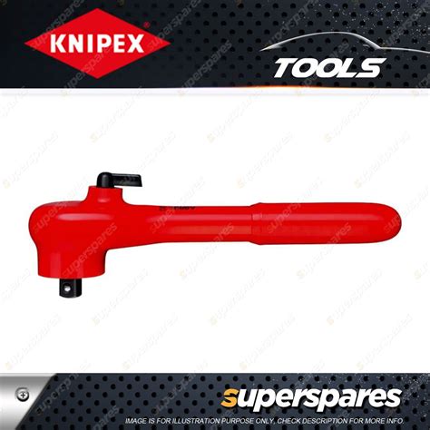 Knipex 1000V Reversible Ratchet - 190mm with 3/8 Inch Drive Use with ...