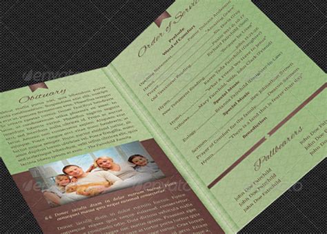 Bi-fold Funeral Program Template-Preview3 » Godserv Designs