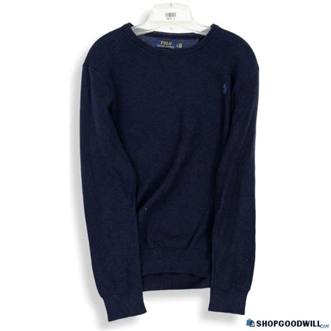 Men's Polo Ralph Lauren Navy Pullover Sweater Size L | ShopGoodwill.com