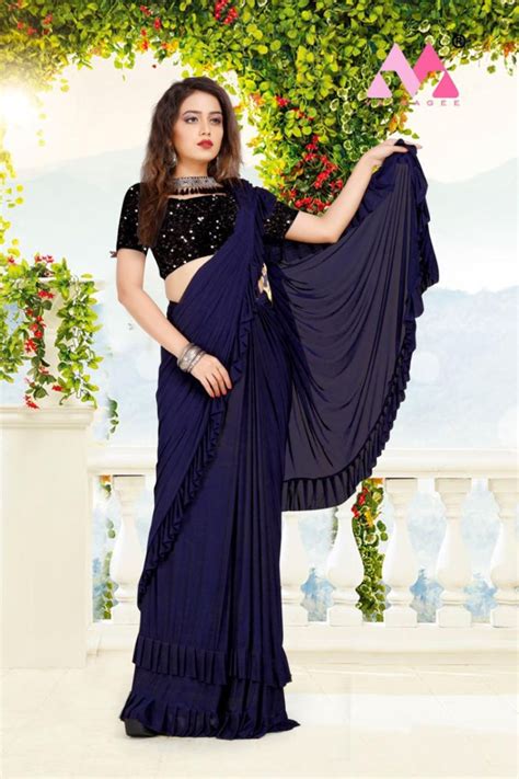 Clovia Knitted Lycra Ready To Wear Saree Collection